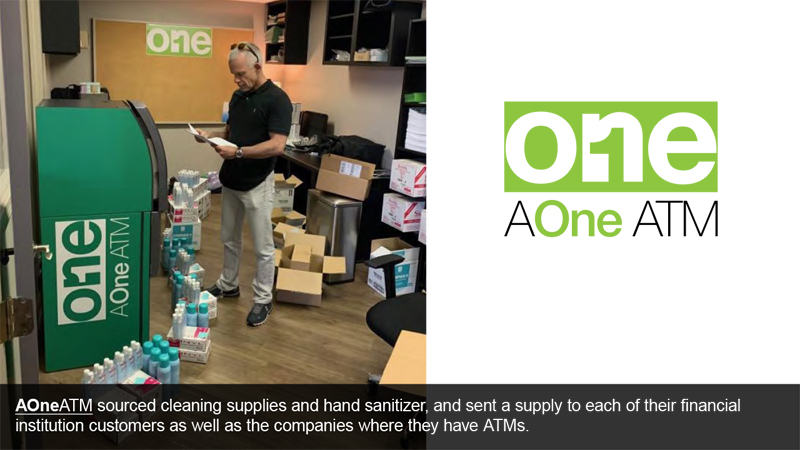 AOneATM Provides Clients Sanitizer